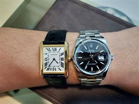 cartier vs rolex quality|rolex tank.